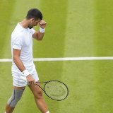 Djokovic a joué sans ressentir de douleur vendredi KEYSTONE/AP/Kirsty Wigglesworth